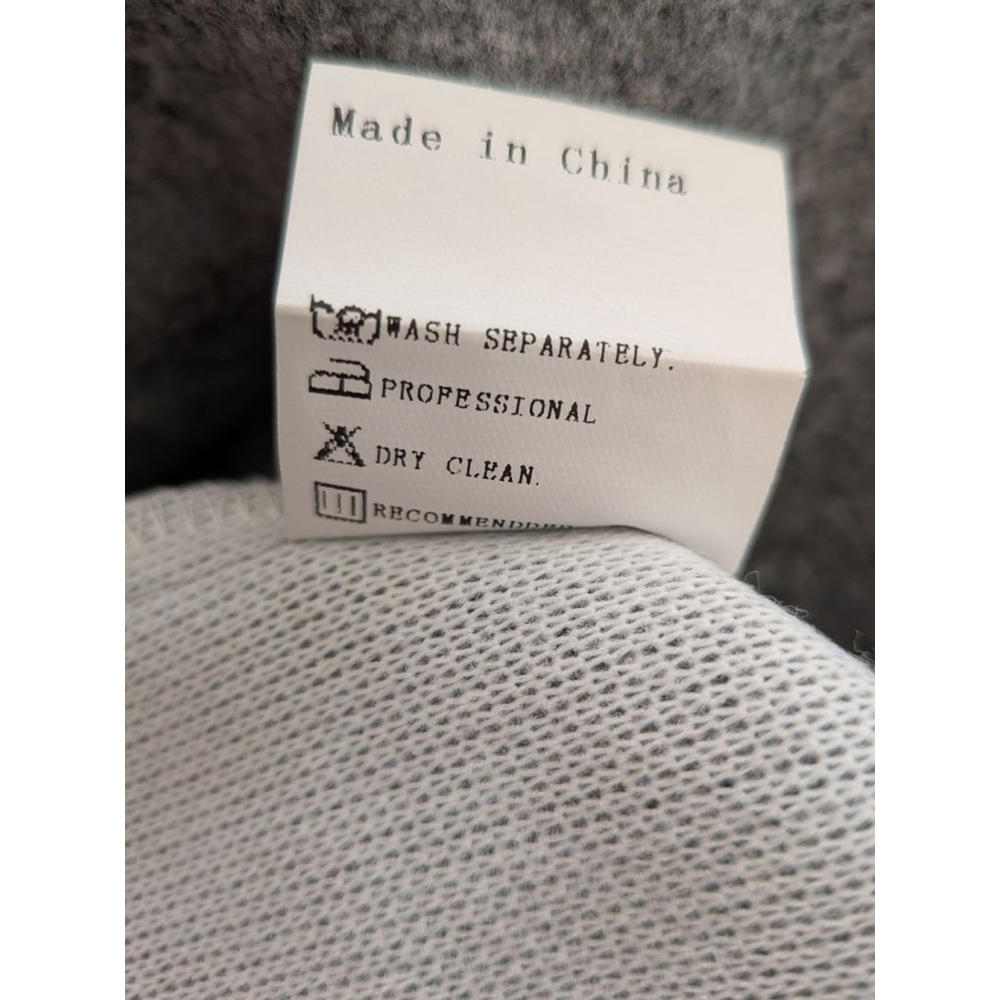 Women's Noracora Grey Coat with Black Buttons Size L - Picture 7 of 10